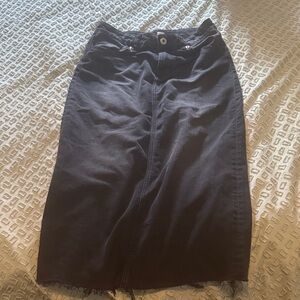 Divided Black Pencil Skirt